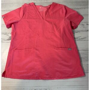 Figs The Fionx Casma Pink Three Pocket Top size XL